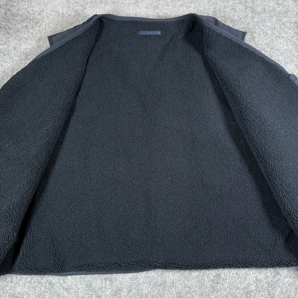 Zara DNWR Vest Men's XXL Navy Blue Full Zip Nylon Lined Utility Military